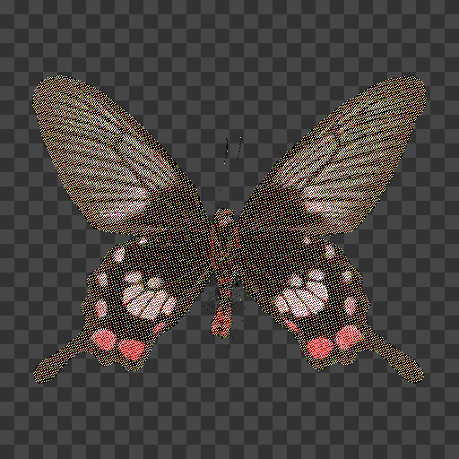 Example of an image that has been dithered using the Interleaved Gradient Noise dithering method.