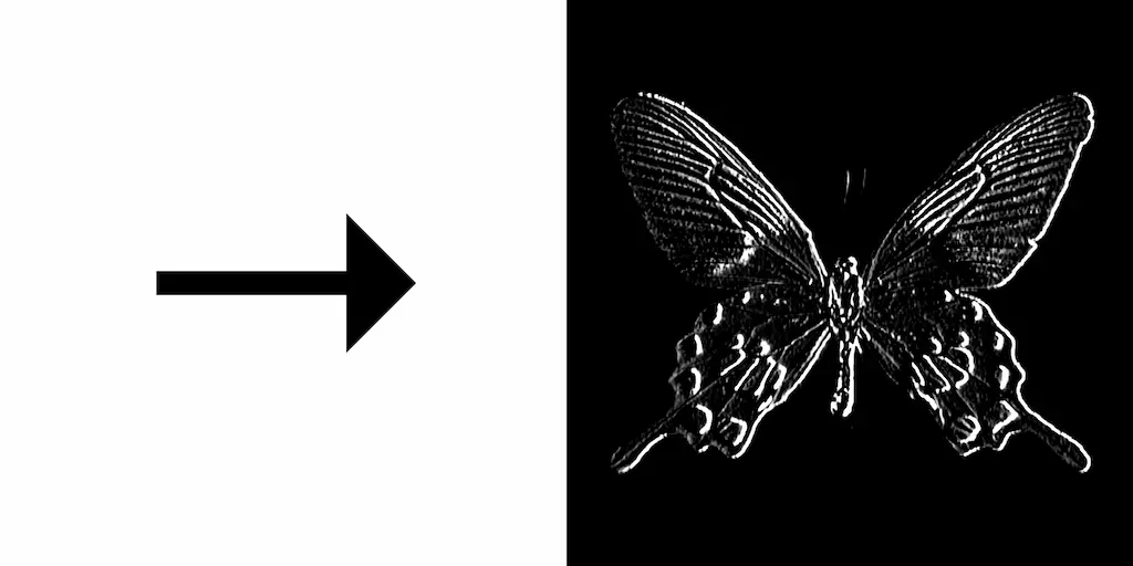 Example of an image that has been convolved with the steerable Kirsch compass.