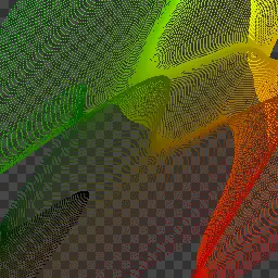 View of the generated inverse UV of a distorted input UV Map.