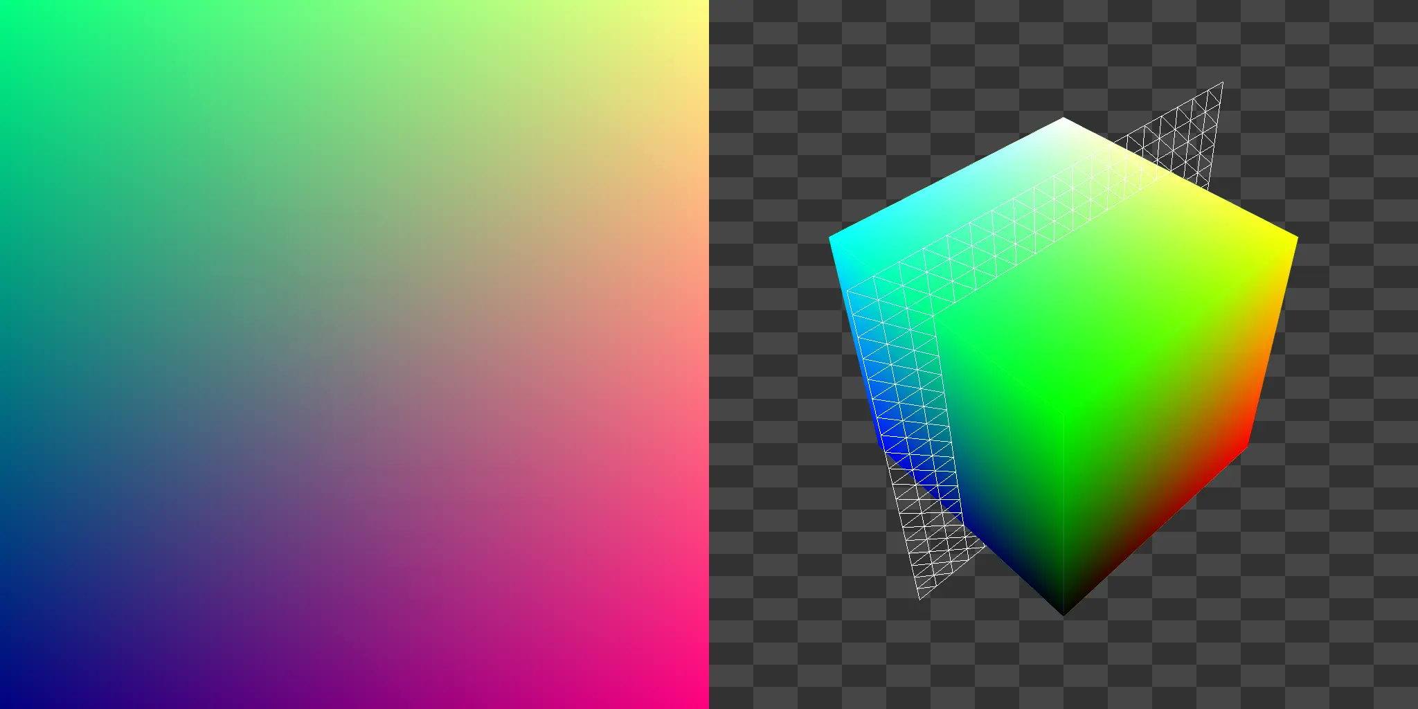 View of the UVW Map being generated within the component.