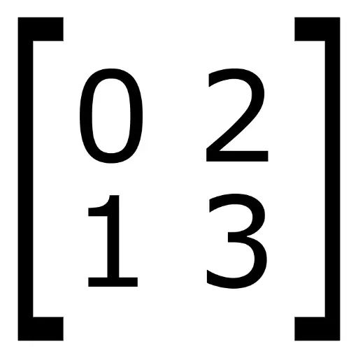 View of an empty 2 by 2 matrix.