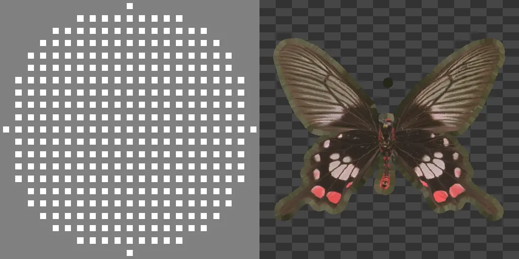 Example of a color image that has been processed with the Nearest Neighbor operation with a circular structuring element that is 21 by 21 pixels in size.