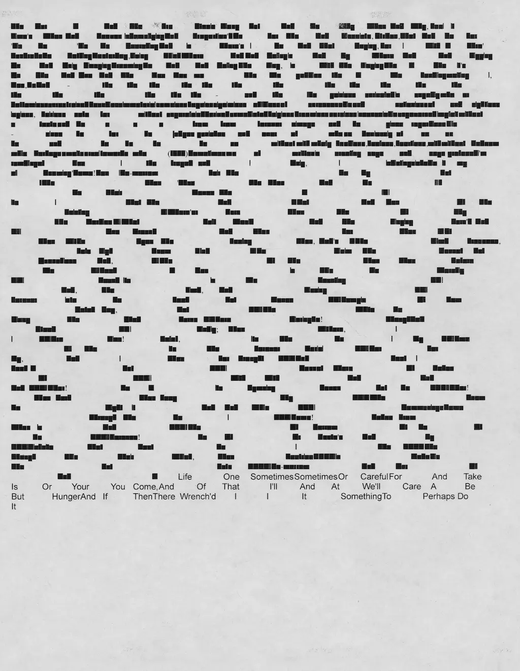 Poem generated using the Generative? Poems website, printed, and scanned.