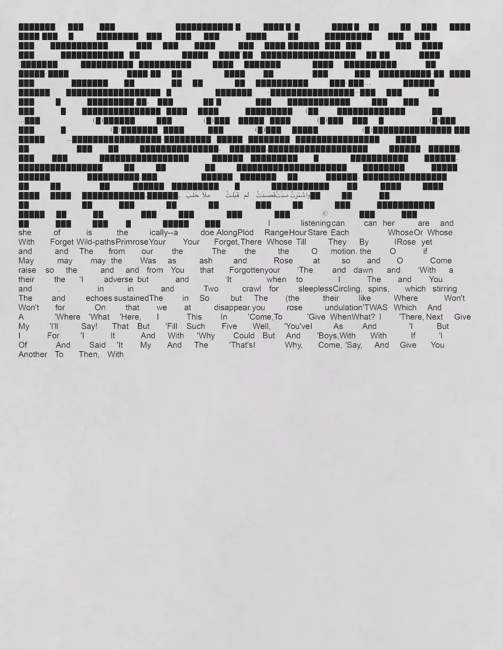 Poem generated using the Generative? Poems website, printed, and scanned.