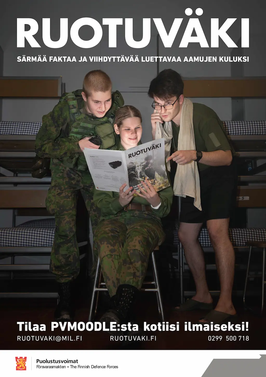Promotional poster for the Ruotuväki newspaper.
