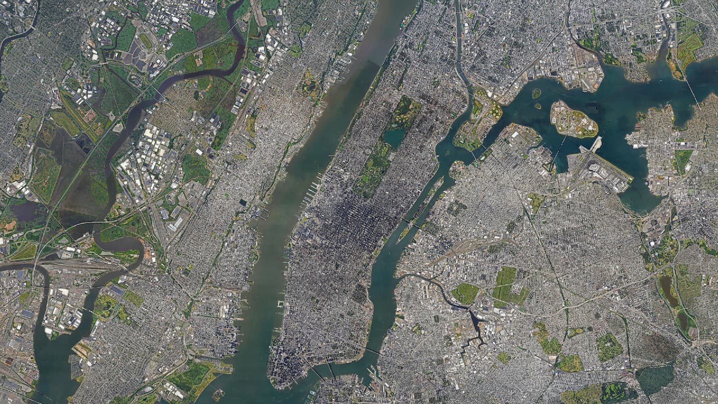 Starting with a satellite view of Manhattan, the vibrant cityscape unfurls beneath, revealing its concentrated urbanity. The image then transforms, compressing horizontally and seeming to dissolve the city's greenery - parks and forests - as if subtly edged out of existence. This visual shift represents a real-world human mindset: the prioritization of human living space over natural landscapes. When the image expands, revealing newfound space, the instinct isn't to restore nature. Instead, it's seen as room for more urban development, reinforcing the narrative of human dominance and expansion over nature.